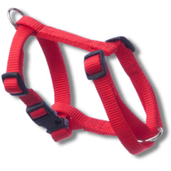 Jeffers Pet Adjustable Nylon Dog Harness, Red,  3/8"W x 8-14"L–  Secure Fit for Small & Medium Dogs, Lightweight, Breathable, Quick Release Buckle, Adjustable Straps for Walking, Training & Travel