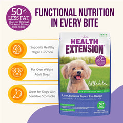 Health Extension Little Bites Lite Chicken & Brown Rice Recipe Dry Dog Food 15lb