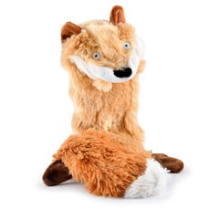 Jeffers Pet Thinnies Unstuffed No Squeaker Dog Toy – 21" Plush Fox, Flat Stuffing Free Chew Toy for Small, Medium & Large Dogs – Soft, Interactive Play, Fetch, Tug, Training, Teething