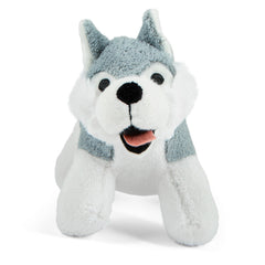 Jeffers Pet Animal Cuddlers Plush Squeaky Dog Toy, 8 in - Gray Husky