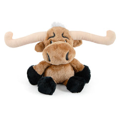 Jeffers Pet Plush Dog Toy with Squeaker, Longhorn Steer 8" - Soft Crinkle Fabric, Safe & Durable, Healthy Fun for Small & Medium Dogs, Interactive Play, Fetch, Tug - Best Gift for Active Games