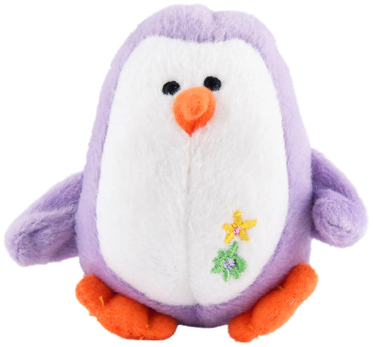 Jeffers Color Plush Penguin Squeaky Toy for Small Dogs, Purple, 3"– Cute, Safe, and Comfy Plush Pet Toy for Puppies, Interactive Fun, Holiday Gifts, Travel Friendly, and Ideal for Playtime
