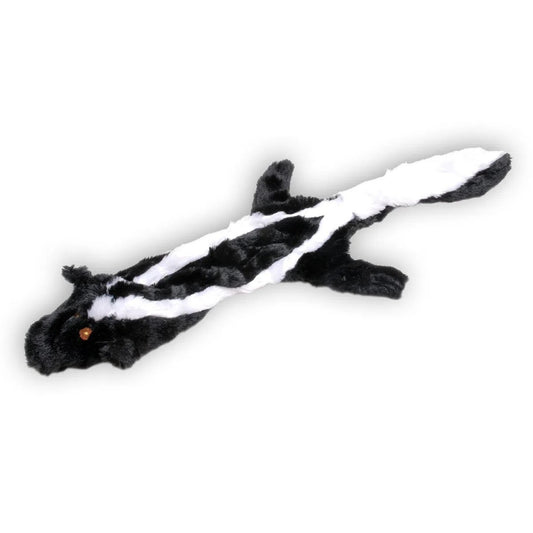 Jeffers Pet Thinnies Unstuffed No Squeaker w/ Rope Dog Toy – 21" Plush Skunk, Flat Stuffing Free Chew Toy for Small, Medium & Large Dogs – Soft, Interactive Play, Fetch, Tug, Training, Teething