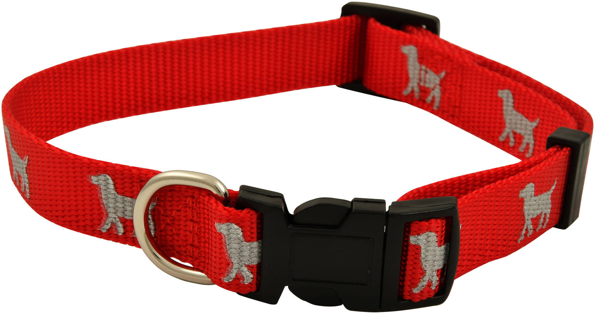 Reflective Hound Adj Collar 1x16-26, Red