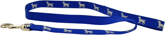 Reflective Hound Leash 1"x4' Blue