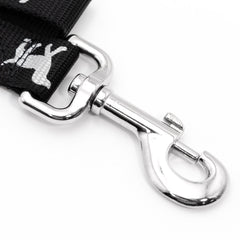 Jeffers Reflective Glow in the Dark Nylon Dog Leash 1" x 4' – Durable Webbing Leash with Safety Stripe, Metal Clip, Walking, Training, Running, Outdoor Use for Dogs Puppies Pets - Black