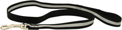 Jeffers Pet Reflective Glow in the Dark Dog Leash 1" x 4' Nylon Pet Leash for Walking Training Running Hiking, Durable Dog Lead with Safety Stripe for Night Visibility, for Dogs Puppies - Black