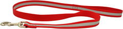 Reflective Stripe Leash 1" x 4' Color: Red