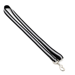 Jeffers Pet Reflective Glow in the Dark Dog Leash 1" x 4' Nylon Pet Leash for Walking Training Running Hiking, Durable Dog Lead with Safety Stripe for Night Visibility, for Dogs Puppies - Black