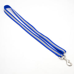 Jeffers Pet Reflective Glow in the Dark Dog Leash 1" x 4' Nylon Pet Leash for Walking Training Running Hiking, Durable Dog Lead with Safety Stripe for Night Visibility, for Dogs Puppies - Blue