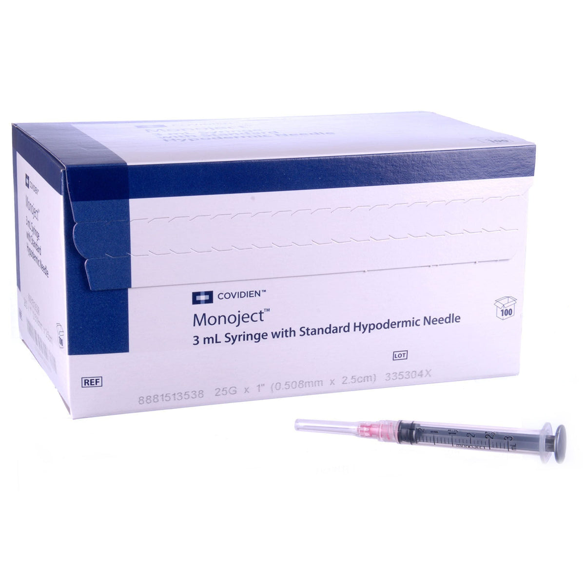 3cc L.L. w/25 x 1" Needle (100)