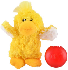KONG Duckie Dog Toy, Extra Small, Yellow