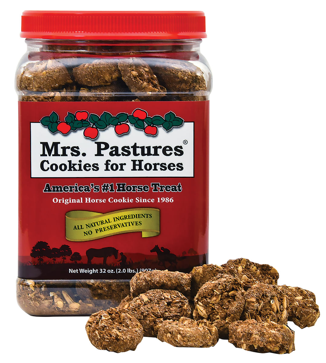 Mrs. Pastures Horse Cookies, 32 oz jar