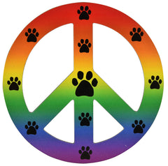 Peace Signs Magnet Color: Rainbow