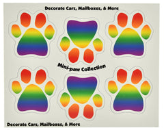 Mini-PAWS Magnet Color: Rainbow