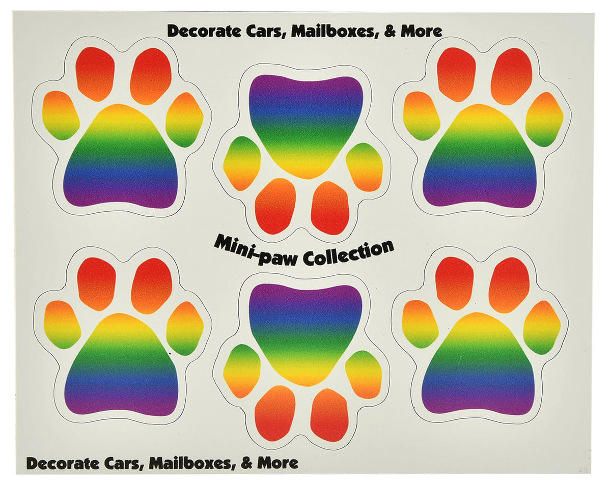 Mini-PAWS Magnet Color: Rainbow