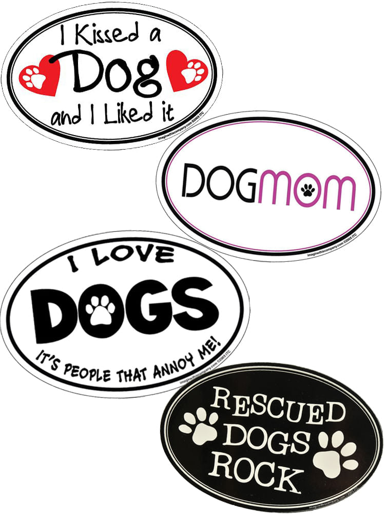 Oval Pet Magnet Style: Kissed/Dog