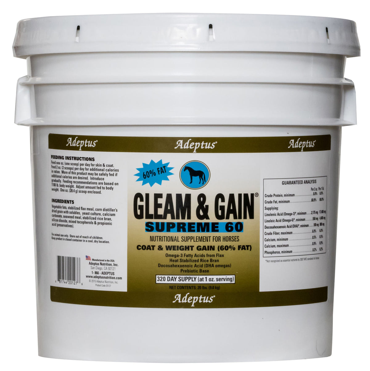 Gleam and Gain Supreme 60, 20 lb (320-DAY SUPPLY)
