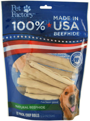 100% American Beefhide, Resealable Bag, Rolls, 18 pack, 5"
