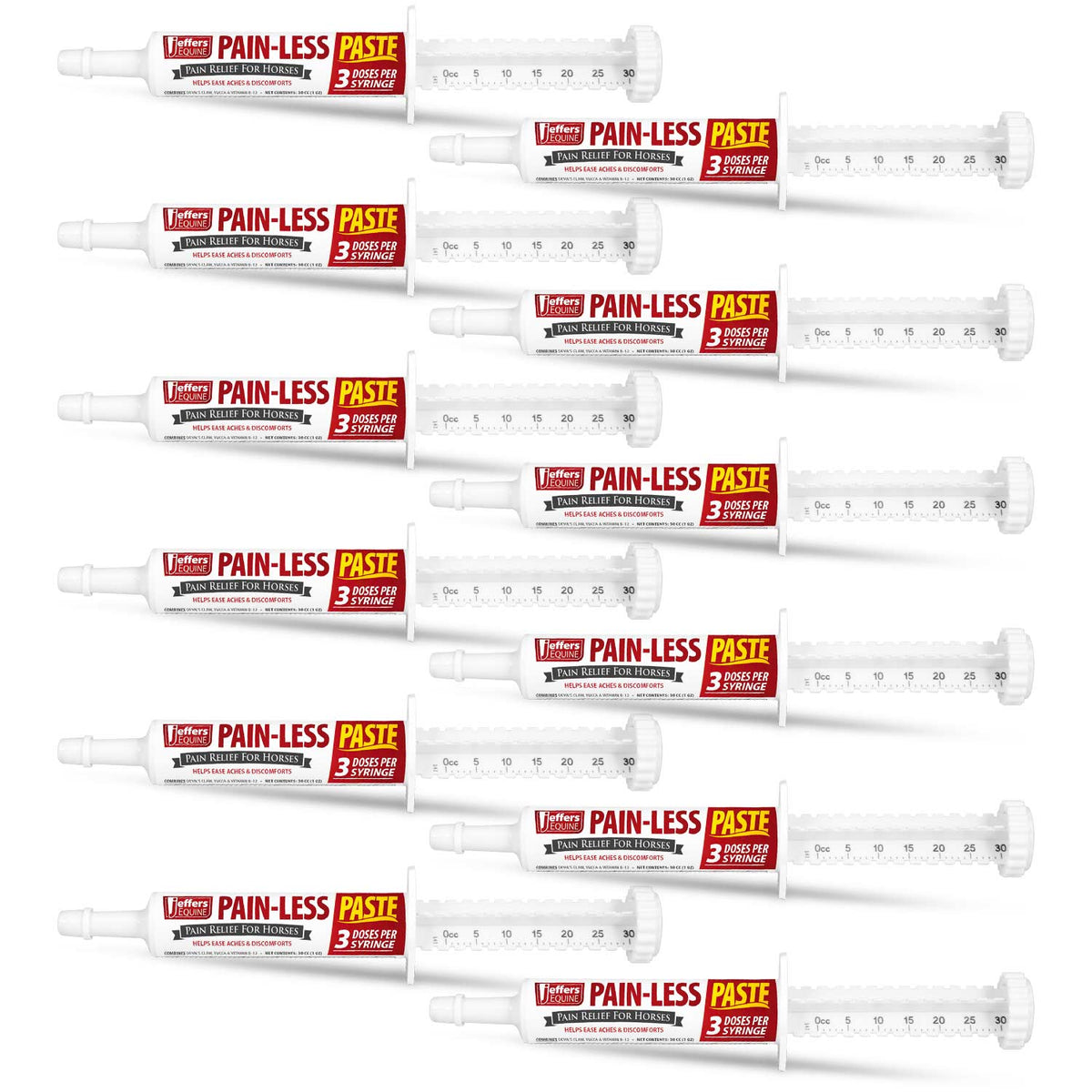 Jeffers Pain-Less Paste 30cc Syringe, 12ct