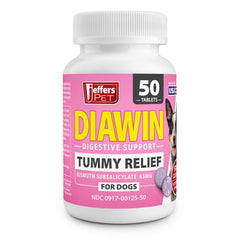 Jeffers Pet Diawin Digestive Support for Dogs, Bismuth Subsalicylate 65 mg
