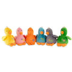 Jeffers Pet Baby Duck Plush Squeaker Dog Toy, 4 Inch Soft Stuffed Duck Toy for Puppies & Small Dogs, Squeaky Plush Pet Toy for Light Chewing, Tossing, Cuddling, Interactive Indoor Play - Assorted 6 Pack