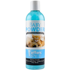 Jeffers Pet Baby Powder Tearless Shampoo for Puppies & Kittens, 17 oz - Concentrated Deodorizing Shampoo for Dogs & Cats with Natural Oils & Conditioners, pH Balanced, Soap Free Formula, Made in USA