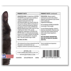 Jeffers Pet Flea Buster Chewable Tablets for Cat and Kittens 7-15 lbs, Tuna Flavor Supplements, Monthly Cat Flea Support, Made in USA, Easy to Feed Cat Tablets, Travel Friendly - 6 Count