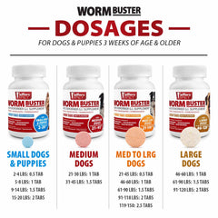 Worm Buster Dog Dewormer Tablets (46-120lb), 2 Tablets