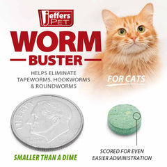 Worm Buster Cat Dewormer Tablets, 5-count