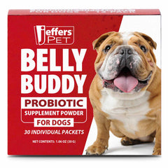 Jeffers Pet Belly Buddy Probiotic Supplement Packets for Dogs, 30 count