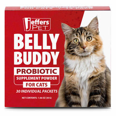 Jeffers Pet Belly Buddy Probiotic Supplement Packets for Cats, 30 count