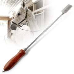 Jeffers Stainless Steel Dental Float for Horses - 26" Long Handle Equine Tool with Hinged Head, Concave Blade, Horse Oral Care Floating Instrument for Barn, Stable, Veterinary Equipment