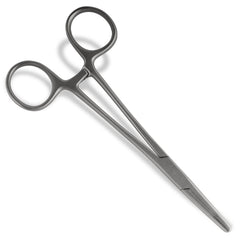 Jeffers Stainless Steel Artery Forceps Needle Holder, Locking Hemostat Veterinary Surgical Instrument, Stainless Steel Clamp, Suture Tool, Ligation Forceps, Vet Medical Tool - Straight Tip 6"