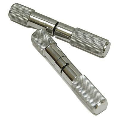 Jeffers OB Saw Handles Stainless Steel Pair for Veterinary Obstetrical Wire, Screw Lock Handles for Vet OB Saw Wire, Livestock Cattle Goat Veterinary Equipment, Farm Animal Vet Tools, 1 Pair