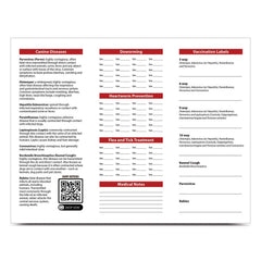 Jeffers Canine Health Records, 50 pack