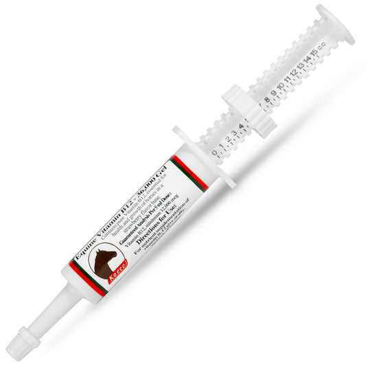 Equine Vitamin B12 36000 gel 15 ml tube- May come in brown