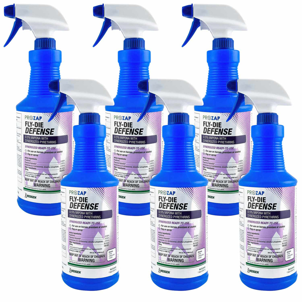 Prozap Fly-Die Defense, quart - 6 pack