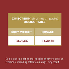 Zimecterin Paste Dewormer 1Dose