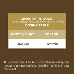 Merial Zimecterin Gold Dewormer Paste for Horses, 7.35gm (Packaging May Vary)