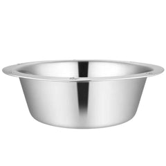 Jeffers Pet Stainless Steel Embossed Wide Lip Pet Bowls for Dog & Cat – Rust Resistant, Non Tip Rubber Base, Durable Food & Water Bowls, Dishwasher Safe, Odor Free, Home Travel Camping  - 5 Quart
