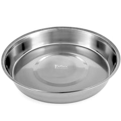 Jeffers Stainless Steel 8" Puppy Dish 79101 - Non-Skid, Durable Feeding Pan for Puppies & Small Pets - Dishwasher Safe, Rustproof Pet Bowl for Water, Food, or Milk