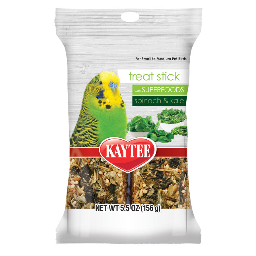 Kaytee Avian Superfood Treat Stick Spinach & Kale 5.5oz Net Weight, 5.5 oz