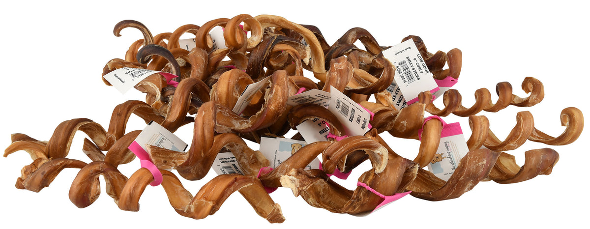 Curly Billy Sticks, Low Odor, 9", case of 25