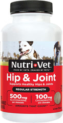 Nutri-Vet Hip & Joint Regular Strength Chewables for Dogs, Liver, 75 count