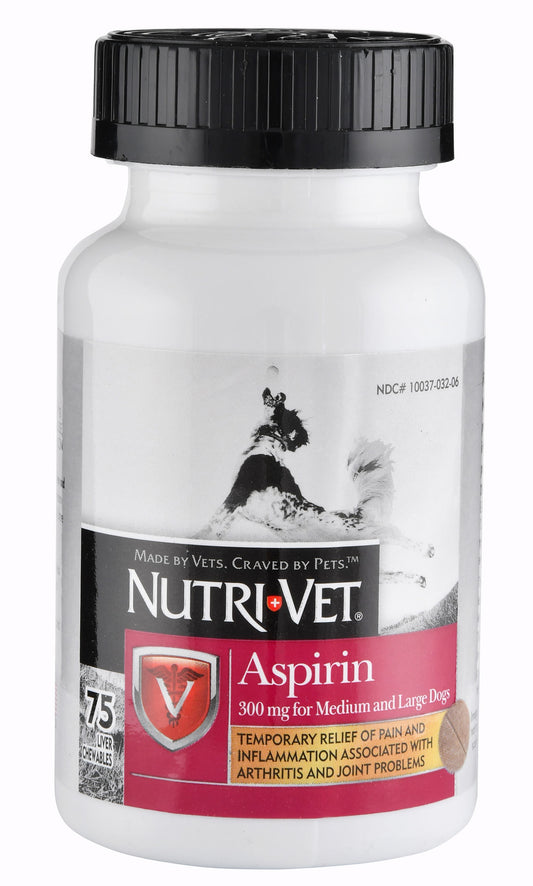 Nutri-Vet Aspirin for Dogs, 300 mg, 75 count