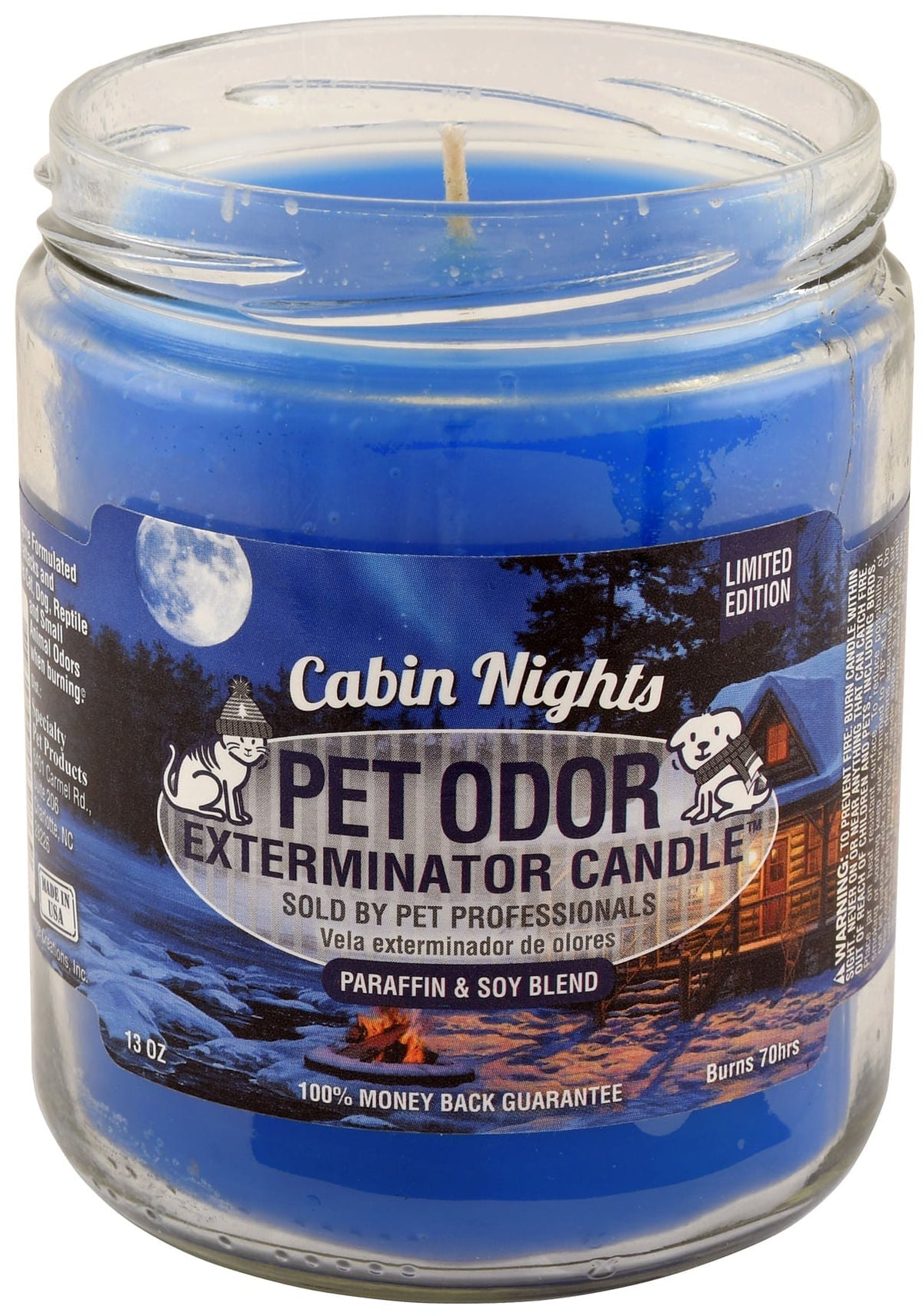 Pet Odor Exterminator Candle, Cabin Nights, 13 oz