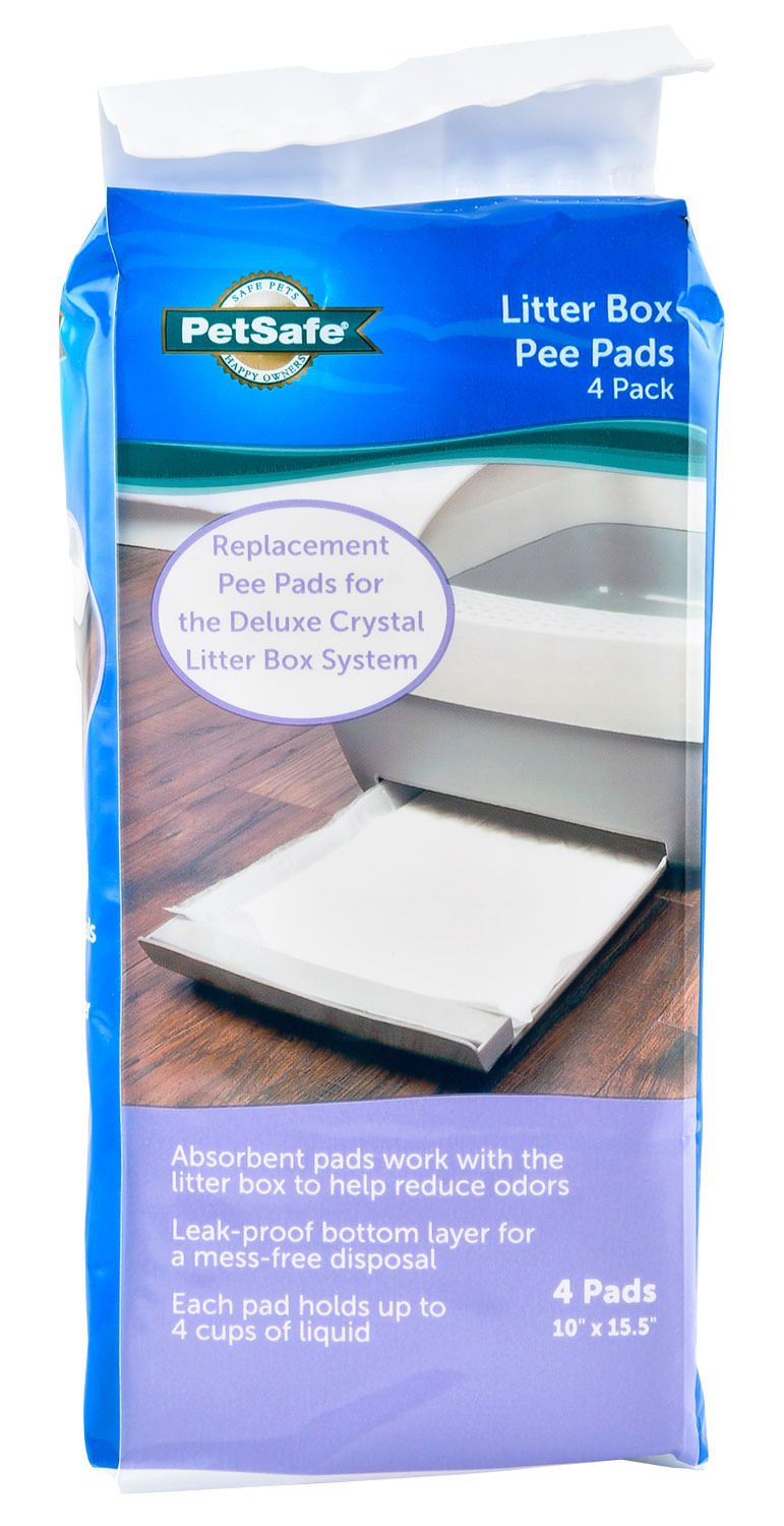 4-pk Pee Pads for PetSafe Deluxe Crystal Litter Box System