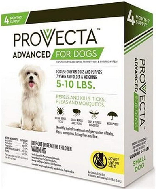 Provecta Advanced for Dogs, 4 dose, Small, 5 to 10 lbs.