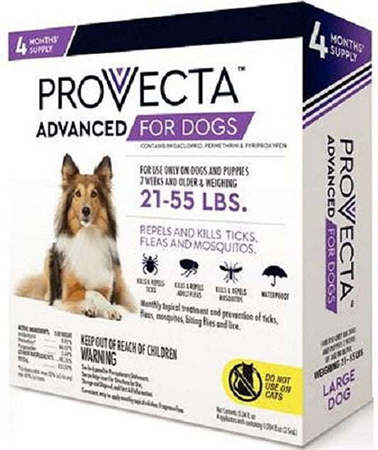 Provecta Advanced for Dogs, 4 dose, Large, 21 to 55 lbs.